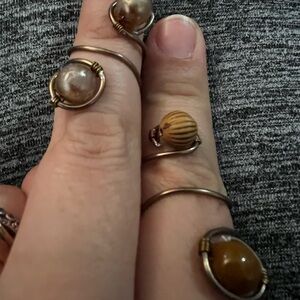 Elegant Wire-Wrapped Rings